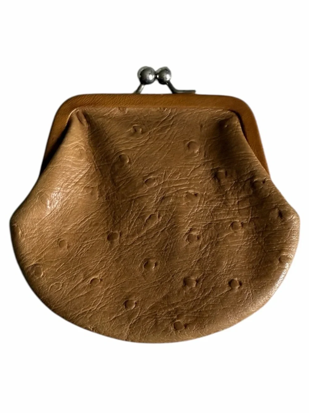Vintage Lancel Kiss Lock Leather Change Purse